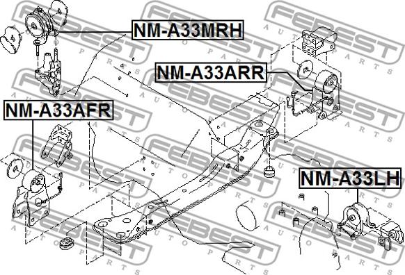 Febest NM-A33LH - Подушка, підвіска двигуна avtolavka.club