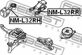 Febest NM-L32RH - Подушка, підвіска двигуна avtolavka.club