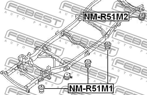 Febest NM-R51M1 - Втулка, балка мосту avtolavka.club