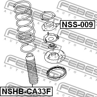 Febest NSS-009 - Опора стійки амортизатора, подушка avtolavka.club