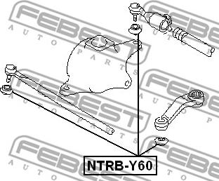 Febest NTRB-Y60 - Ремкомплект, наконечник поперечної рульової тяги avtolavka.club