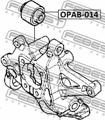 Febest OPAB-014 - Сайлентблок, важеля підвіски колеса avtolavka.club