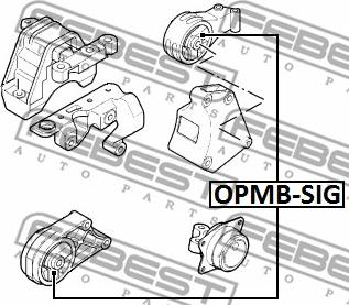 Febest OPMB-SIG - Подушка, підвіска двигуна avtolavka.club