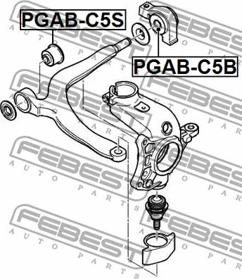 Febest PGAB-C5B - Сайлентблок, важеля підвіски колеса avtolavka.club