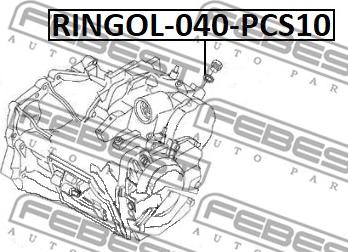 Febest RINGOL-040-PCS10 - Кільце ущільнювача, нарізна пробка мастилозливного отвору avtolavka.club