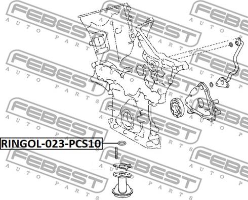 Febest RINGOL-023-PCS10 - Прокладка, масляний насос avtolavka.club