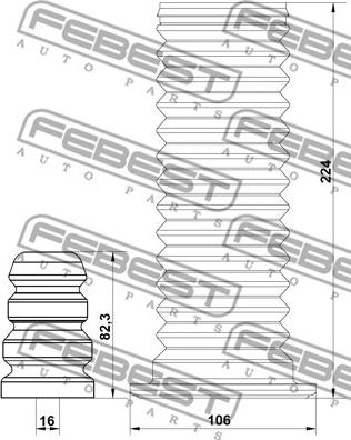 Febest RNSHB-KAPTF-KIT - Пилозахисний комплект, амортизатор avtolavka.club