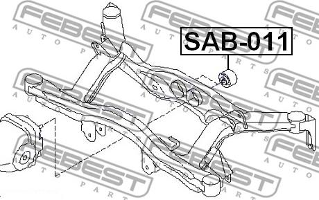 Febest SAB-011 - Втулка, балка мосту avtolavka.club