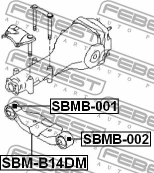 Febest SBMB-002 - Опора, диференціал avtolavka.club