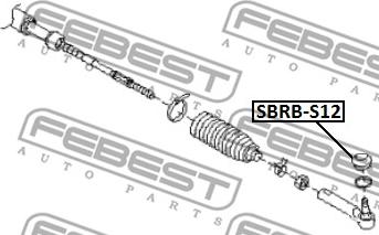 Febest SBRB-S12 - Ремкомплект, наконечник поперечної рульової тяги avtolavka.club