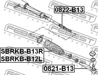 Febest SBRKB-B12L - Пильник, рульове управління avtolavka.club