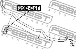 Febest SSB-B9F - Втулка, стабілізатор avtolavka.club