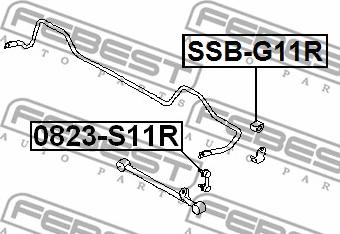 Febest SSB-G11R - Втулка, стабілізатор avtolavka.club