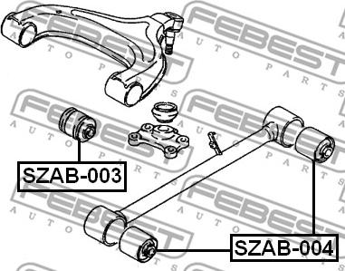 Febest SZAB-003 - Сайлентблок, важеля підвіски колеса avtolavka.club