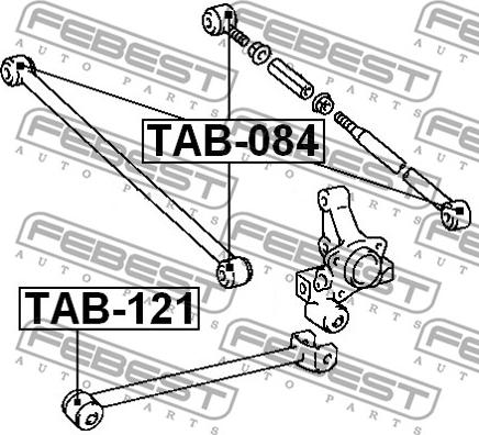 Febest TAB-084 - Сайлентблок, важеля підвіски колеса avtolavka.club