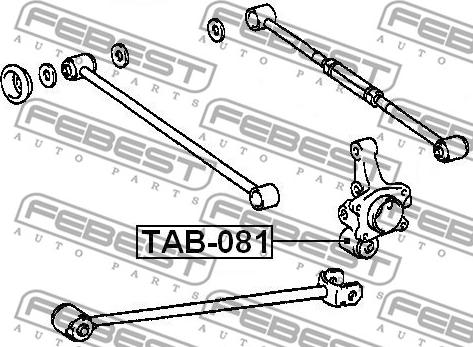 Febest TAB-081 - Сайлентблок, важеля підвіски колеса avtolavka.club