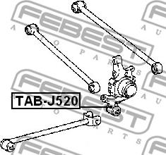 Febest TAB-J520 - Сайлентблок, важеля підвіски колеса avtolavka.club