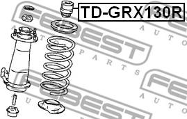 Febest TD-GRX130R - Відбійник, буфер амортизатора avtolavka.club