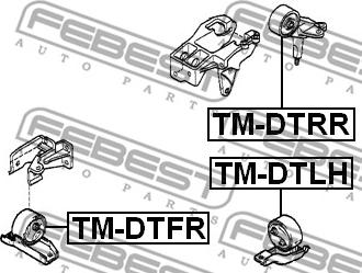 Febest TM-DTFR - Подушка, підвіска двигуна avtolavka.club