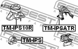 Febest TM-IPS - Подушка, підвіска двигуна avtolavka.club