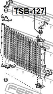 Febest TSB-127 - Підвіска, радіатор avtolavka.club