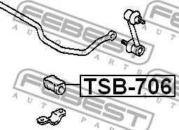 Febest TSB-706 - Втулка, стабілізатор avtolavka.club