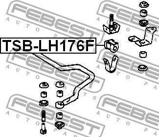 Febest TSB-LH176F - Втулка, стабілізатор avtolavka.club