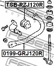 Febest TSB-RZJ120R - Втулка, стабілізатор avtolavka.club