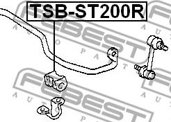 Febest TSB-ST200R - Втулка, стабілізатор avtolavka.club