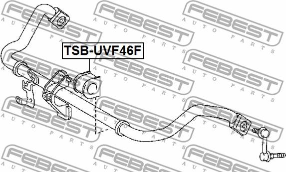 Febest TSB-UVF46F - Втулка, стабілізатор avtolavka.club