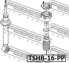 Febest TSHB-16-PP - Пилозахисний комплект, амортизатор avtolavka.club