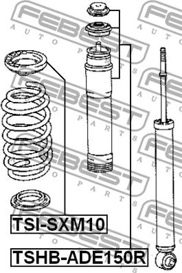 Febest TSHB-ADE150R - Пилозахисний комплект, амортизатор avtolavka.club