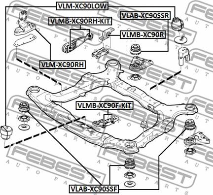 Febest VLMB-XC90R - Подушка, підвіска двигуна avtolavka.club