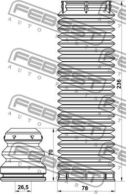 Febest VLSHB-S80F-KIT - Пилозахисний комплект, амортизатор avtolavka.club