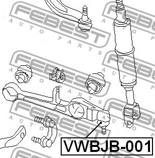 Febest VWBJB-001 - Ремонтний комплект, що несуть / напрямні шарніри avtolavka.club