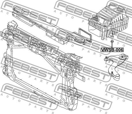 Febest VWSB-006 - Буфер, повітряний фільтр avtolavka.club