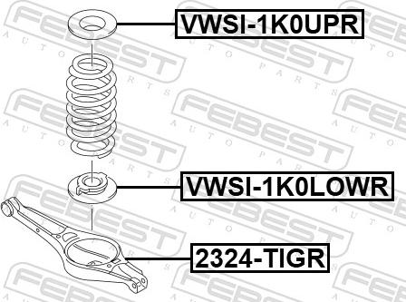 Febest VWSI-1K0LOWR - Тарілка пружини avtolavka.club