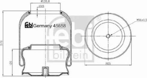 Febi Bilstein 45658 - Кожух пневматичної ресори avtolavka.club