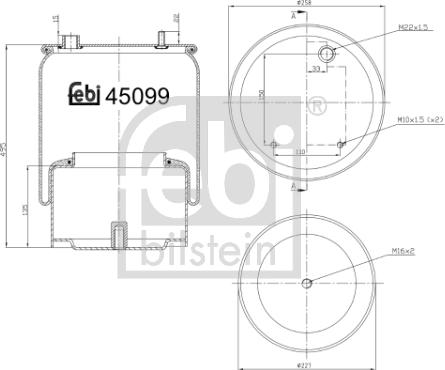 Febi Bilstein 45099 - Кожух пневматичної ресори avtolavka.club