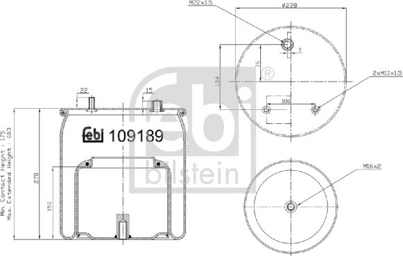 Febi Bilstein 109189 - Кожух пневматичної ресори avtolavka.club