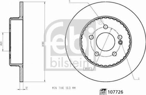 Febi Bilstein 107726 - Гальмівний диск avtolavka.club