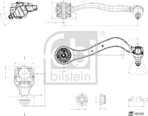 Febi Bilstein 185539 - Важіль незалежної підвіски колеса avtolavka.club