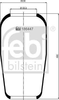 Febi Bilstein 186447 - Кожух пневматичної ресори avtolavka.club