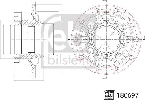 Febi Bilstein 180697 - Маточина колеса avtolavka.club