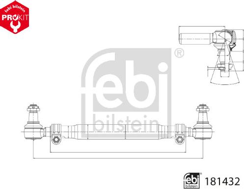 Febi Bilstein 181432 - Поперечна рульова тяга avtolavka.club