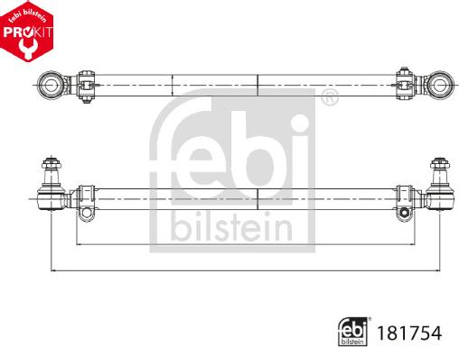 Febi Bilstein 181754 - Поперечна рульова тяга avtolavka.club