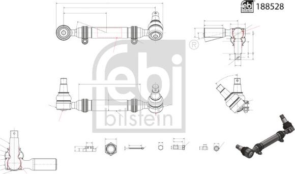 Febi Bilstein 188525 - Поперечна рульова тяга avtolavka.club