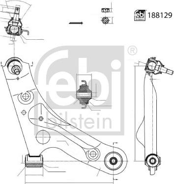 Febi Bilstein 188129 - Важіль незалежної підвіски колеса avtolavka.club