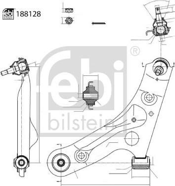 Febi Bilstein 188128 - Важіль незалежної підвіски колеса avtolavka.club