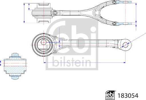 Febi Bilstein 183054 - Важіль незалежної підвіски колеса avtolavka.club